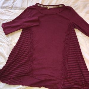 Never worn. Flowy long sleeve waffle shirt